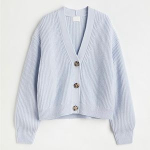Light blue button down sweater. Size XL. From H&M.